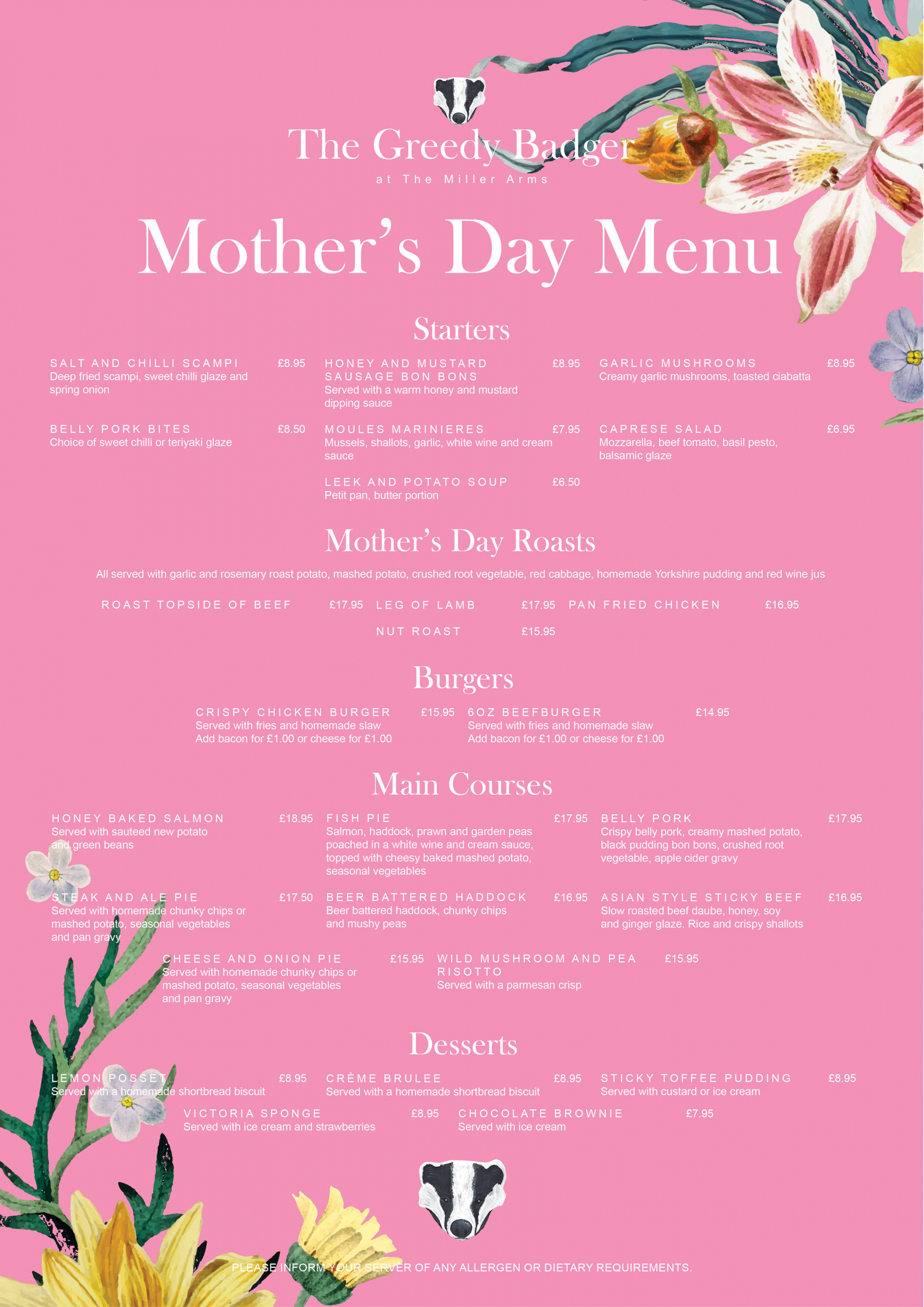 2026 Mothers Day Menu Web